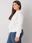 Ecru rozpinana bluza plus size Kaylee - zdjęcie 3
