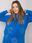 Ciemnoniebieska bluza plus size z aplikacją Adele - zdjęcie 3