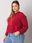 Bordowa rozpinana bluza plus size Kaylee - zdjęcie 6