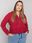 Bordowa rozpinana bluza plus size Kaylee - zdjęcie 4