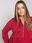 Bordowa rozpinana bluza plus size Kaylee - zdjęcie 5