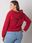 Bordowa rozpinana bluza plus size Kaylee - zdjęcie 3