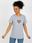 Szary damski t-shirt z wycięciem w kształcie serca - zdjęcie 5