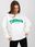 Ecru damska bluza bez kaptura o kroju oversize - zdjęcie 2