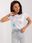 Biały damski t-shirt z napisami BASIC FEEL GOOD - zdjęcie 5