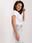 Biały damski t-shirt z napisami BASIC FEEL GOOD - zdjęcie 2