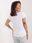 Biały damski t-shirt z napisami BASIC FEEL GOOD - zdjęcie 4