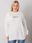 Ecru bluza plus size z napisem Marlow - zdjęcie 2
