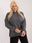Ciemnoszara melanżowa bluza plus size bez kaptura Harmony - zdjęcie 3