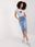 Jasnoniebieski damski t-shirt z haftem BASIC FEEL GOOD - zdjęcie 4