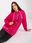 Fuksjowa rozpinana bluza plus size z kieszeniami - zdjęcie 5