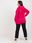 Fuksjowa rozpinana bluza plus size z kieszeniami - zdjęcie 3