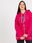 Fuksjowa rozpinana bluza plus size z kieszeniami - zdjęcie 2