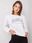 Biała bluza damska Drew RUE PARIS - zdjęcie 3