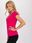 Fuksjowy t-shirt basic bawełniany RUE PARIS - zdjęcie 2
