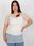 Jasnobeżowa dwuczęściowa bluzka plus size z topem - zdjęcie 5