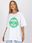 Biało-zielony t-shirt oversize z aplikacją - zdjęcie 4