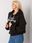 Czarna ocieplana bluza oversize z kapturem Alice - zdjęcie 4
