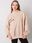 Beżowa ocieplana bluza oversize Kelly - zdjęcie 3