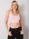 Jasnoróżowy crop top Lily RUE PARIS - zdjęcie 4