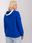 Kobaltowa gładka bluza plus size z kapturem - zdjęcie 4