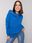Ciemnoniebieska bluza plus size z kieszenią Jossy - zdjęcie 4
