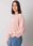 Brudnoróżowa bluza plus size bez kaptura Hariette - zdjęcie 3