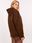 Brązowa damska bluza oversize z kieszenią - zdjęcie 4
