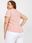 Relevance Brudnoróżowy Damski T-Shirt Plus Size Z Napisem - zdjęcie 4