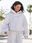 Bluza dresowa damska z kapturem oversize szeroka bawełniana szary melanż - zdjęcie 5