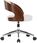 Zakito Krzesło Biurowe Białe 48X53X(66,5-74,5) Cm Stylowy, Ergonomiczne, Łatwe Do Czyszczenia - zdjęcie 3