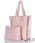 Torebka shopper damska | Różowa | Duża | Saszetka | 2w1 - zdjęcie 4