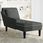 Zakito Europe Szezlong Aksamitny Czarny 145X56X70Cm (ZE4009777) - zdjęcie 3