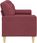 Zakito Europe Sofa 3 Osobowa 226X77X80Cm Winna Czerwień (ZE3278207) - zdjęcie 4