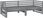 Zakito Europe Sofa Drewniana Rozkładana 203,5X185X68,5Cm Szara (ZE806967) - zdjęcie 2