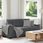 vidaXL Sofa Dwuosobowa Ciemnoszara 140Cm Aksamit (4105123) - zdjęcie 2