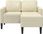 vidaXL Sofa 2 Osobowa Z Leżanką W Kształcie Litery L Kremowa 125Cm (4107084) - zdjęcie 2