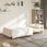 Zakito Europe Rozkładana Sofa 2 Osobowa Kremowa 220X84,5X69Cm (ZE375946) - zdjęcie 2