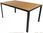Stół ogrodowy Kontrast Stół Ogrodowy Metalowy Prostokąt Allen 150X90X74Cm Czarny+Naturalny KONT_5901386212559 - zdjęcie 2