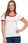 T-shirt Koszulka Damska Bawełna Slim Fit z Napisami Biło-Czerwona MORAJ - L - zdjęcie 6