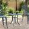 Zakito Europe Stolik Ogrodowy W Stylu Vintage Z Odlewanego Aluminium Zielony 53X53X53cm Otworem Na Parasol ZE4002818 - zdjęcie 5