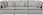 vidaXL Sofa Modułowa Z Poduszkami Tkanina Cloud Grey 3321276 - zdjęcie 4