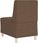 vidaXL Sofa Fotel Brązowy 55cm Tkanina 4108472 - zdjęcie 3