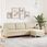 vidaXL 3-Osobowa Sofa Z Podnóżkiem Kremowa 210cm Tkaniną 3278251 - zdjęcie 3