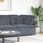 vidaXL Modułowy Narożnik Sofa Z Poduszkami Ciemnoszary 100cm (4104460) - zdjęcie 4
