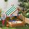 Outsunny Piaskownica Z Dache Drewniana Siedziskiem Domek Do Zabawy 124x116 146cm Deską - zdjęcie 2