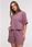 B294 Bluza oversize z krótkimi rękawami - wrzosowa (kolor wrzos, rozmiar 2XL/3XL) - zdjęcie 3