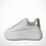 Białe buty sportowe sneakersy na platformie LA298 - zdjęcie 6
