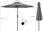 Parasol ogrodowy Costway Parasol Tarasowy 260Cm Szary 7629 - zdjęcie 2