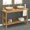 Zakito Home Szafka Łazienkowa Z Umywalkami Drewno Tekowe 132X45X75Cm Kolor Kremowy (ZH3096580) - zdjęcie 3